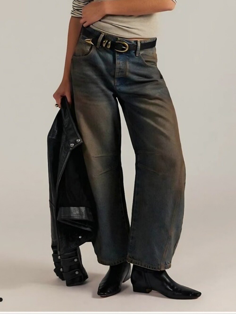 NWOT We The Free Good Luck Mid-Rise Barrel Jeans In Lost In The Desert
